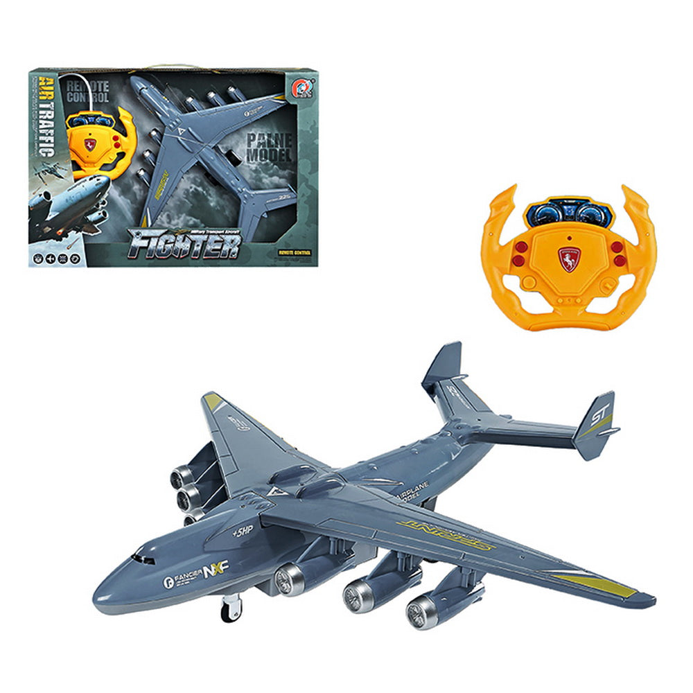 Avión Radio Control Militar Fighter con Volante RC