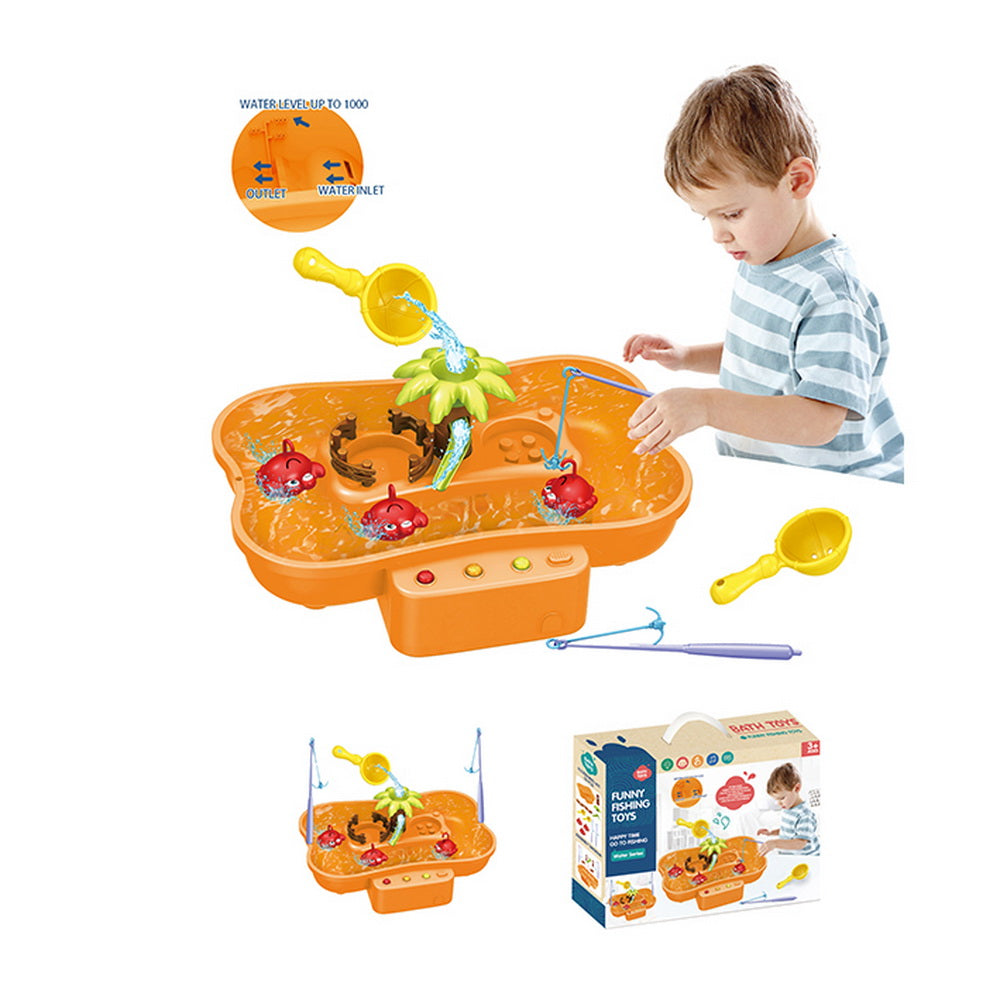 Mesa de Pesca Infantil con Agua Naranja Funny Fishing 3+