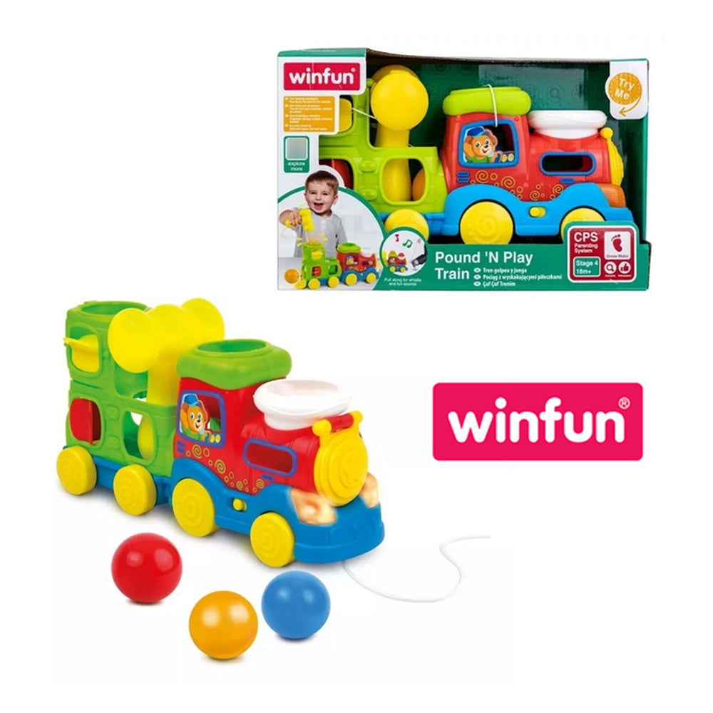 Tren Didáctico Arrastre Pound N Play Winfun con Pelotas