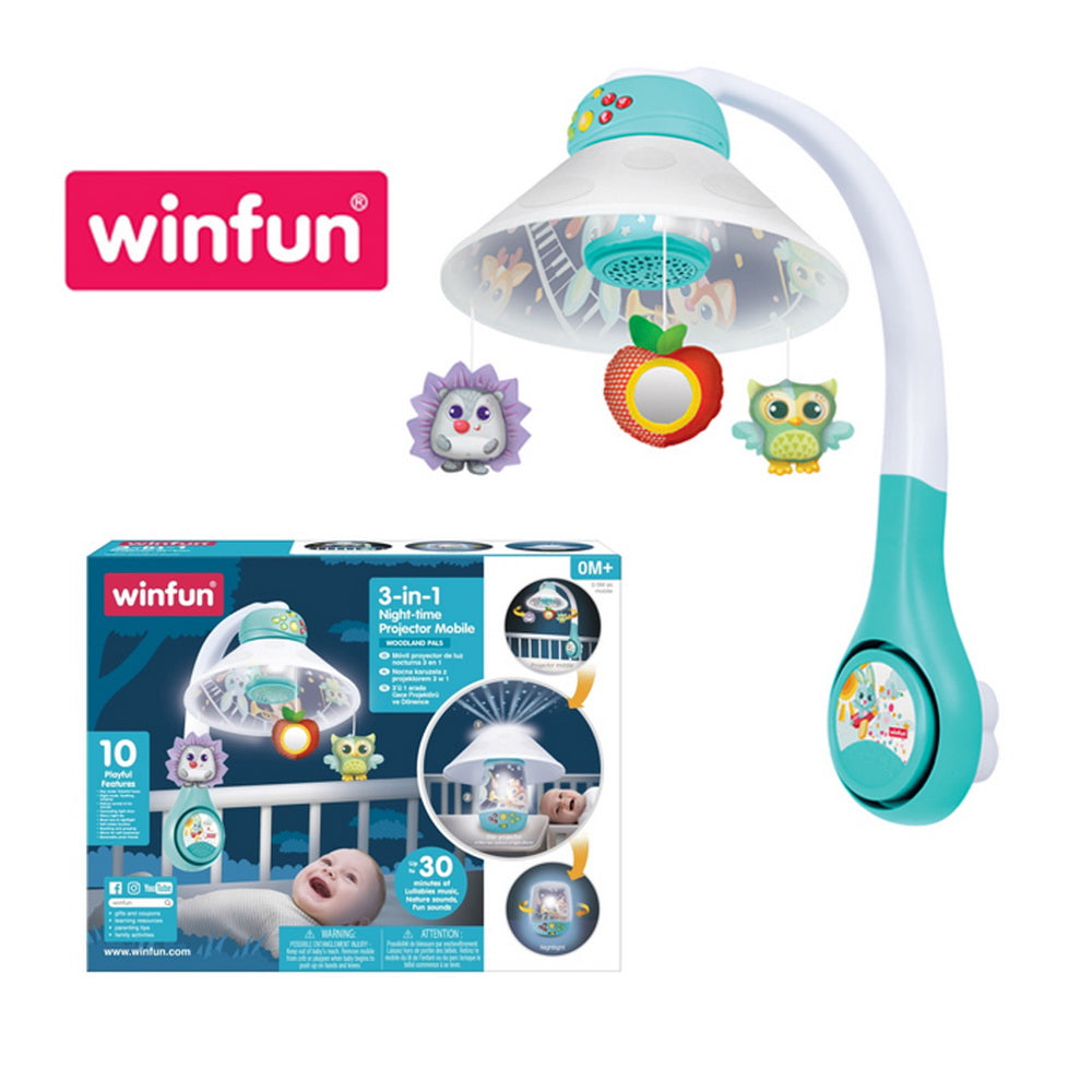 Móvil Proyector Cuna 3 en 1 Winfun con Luces y Melodías