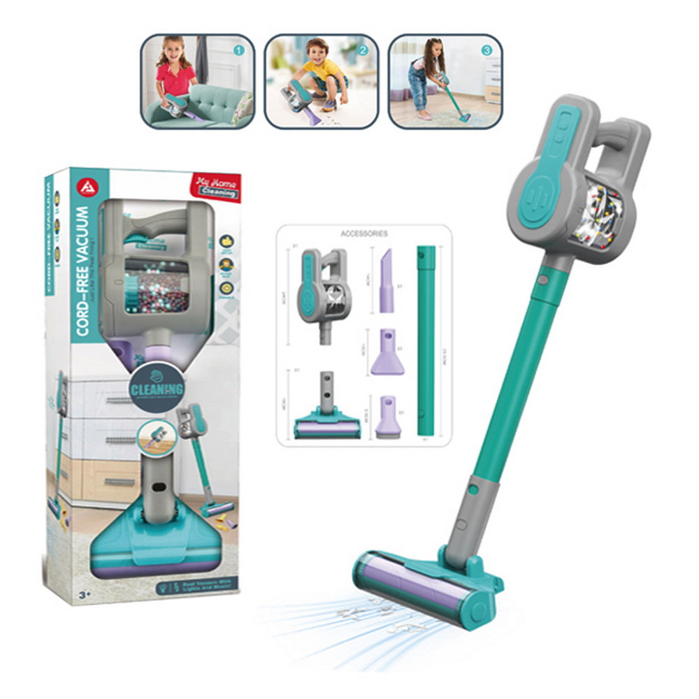 Aspiradora de Juguete Manual a Pilas Cord-Free Turquesa 3+