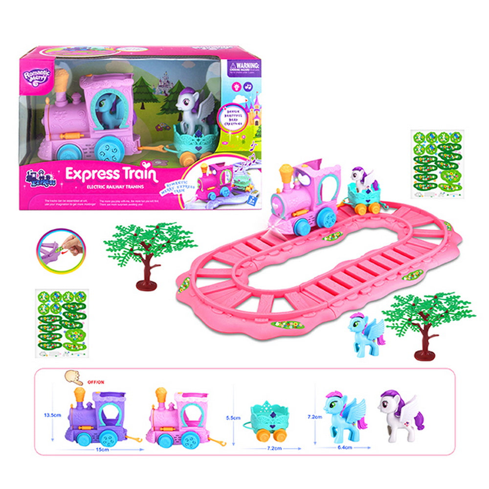 Tren Eléctrico con Pegaso Pista Completa Rosa - Express Train