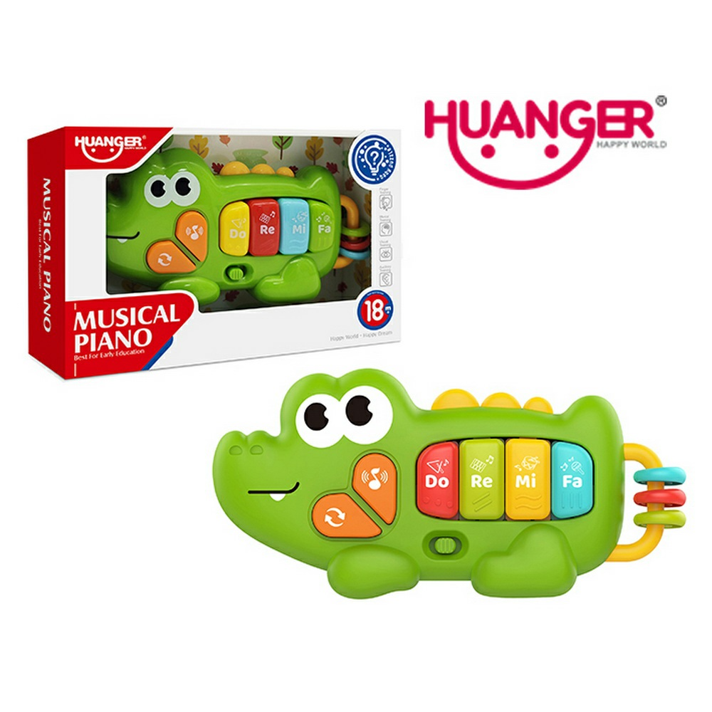 Piano Cocodrilo Musical con Teclas de Colores – Bebé 18m+
