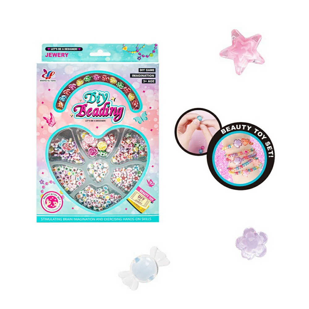 Set Mostacilla Corazón – Crea Pulseras Collares y Anillos