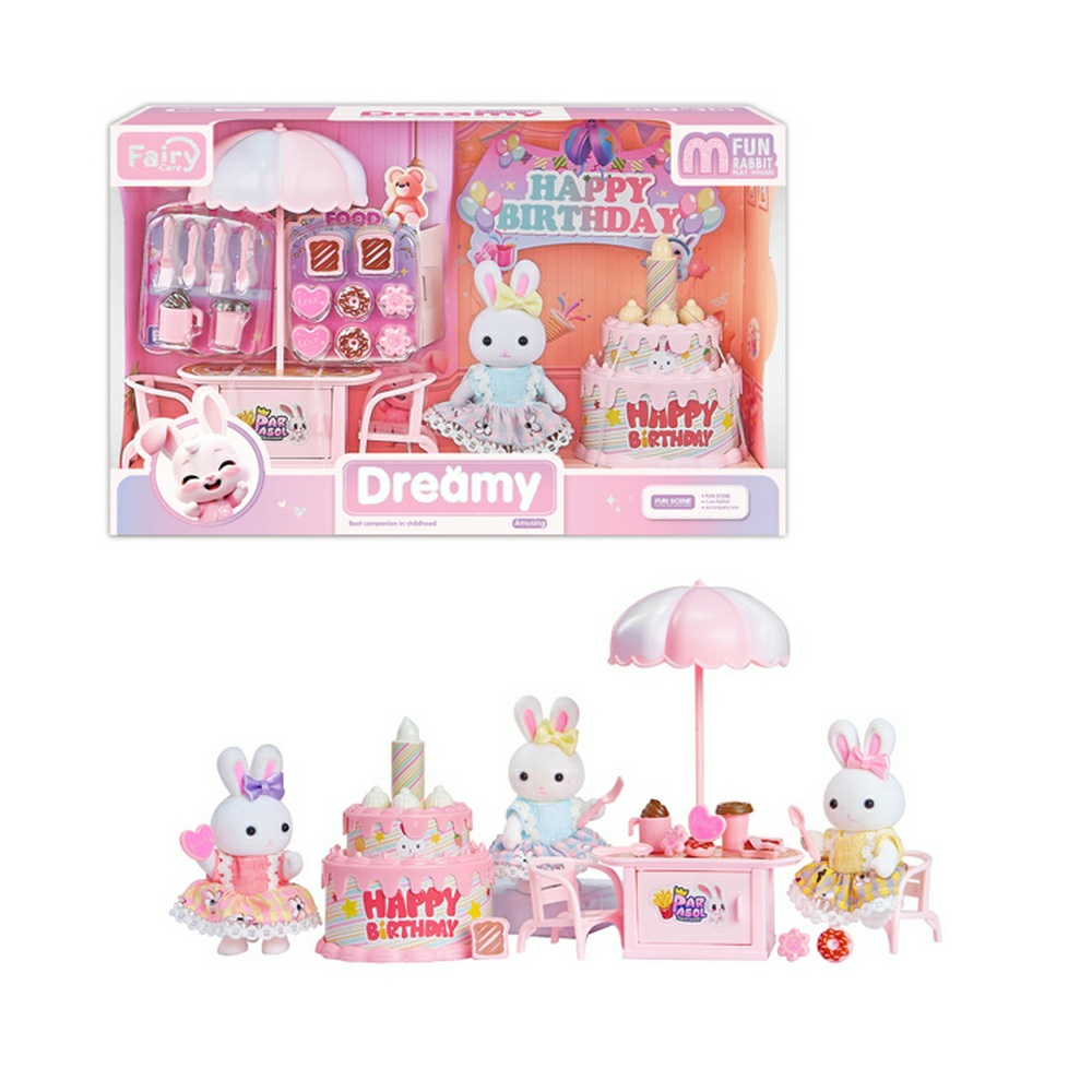 Set Cumpleaños con Conejito – Juego Creativo con Pastel y Accesorios
