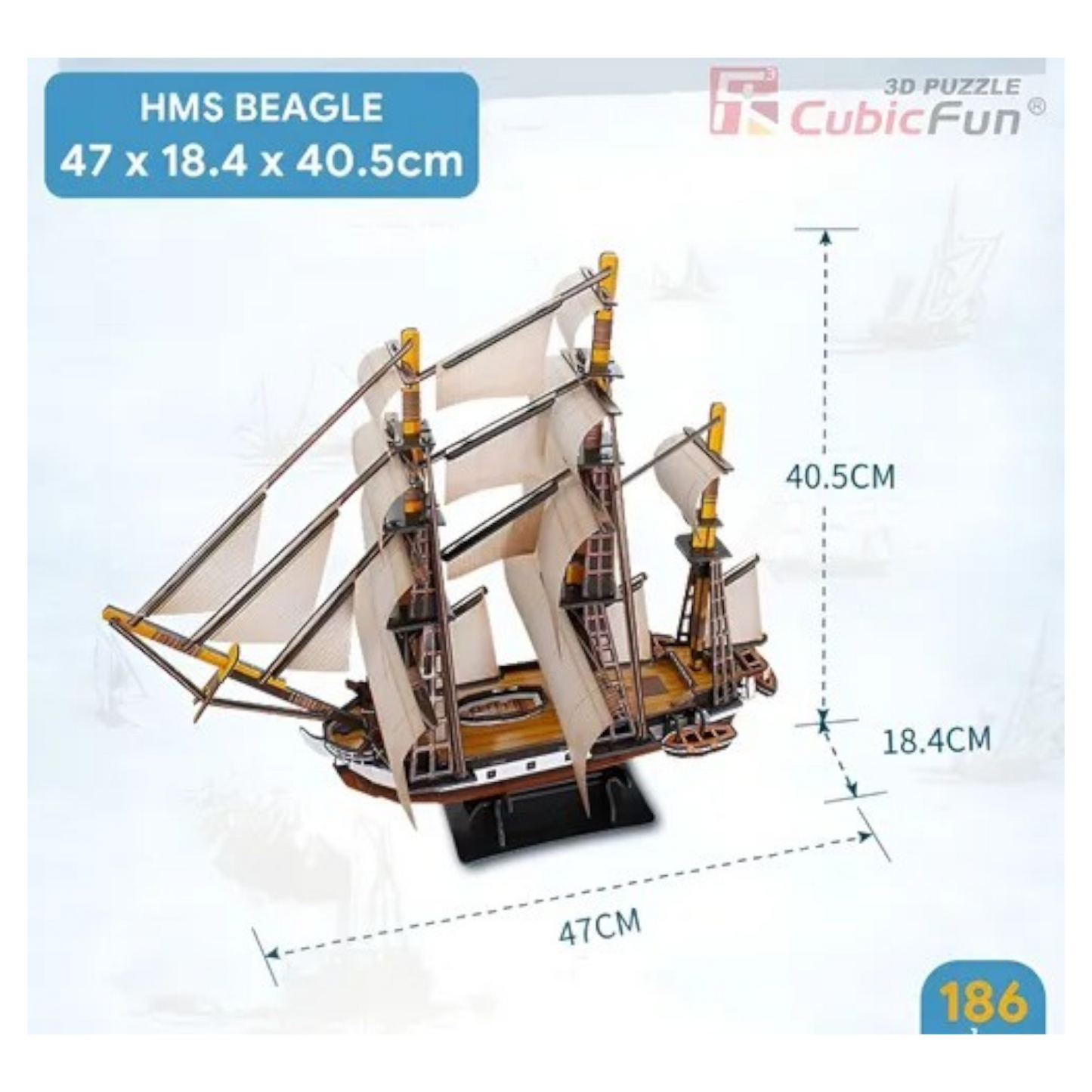 Rompecabezas En 3d Para Adultos Y Niños, HMS Beagle