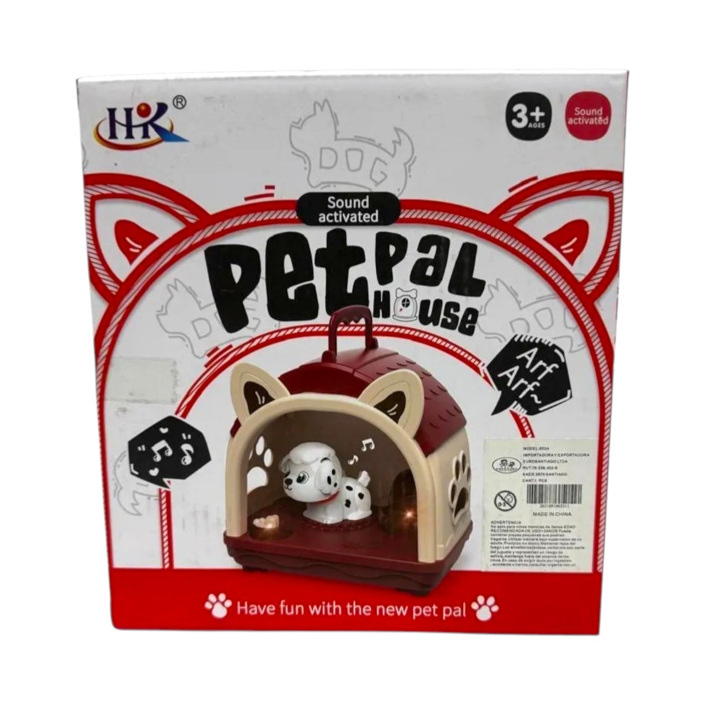 Pet Pal House Perro Mascota Interactivo Sonido Ladra Luces