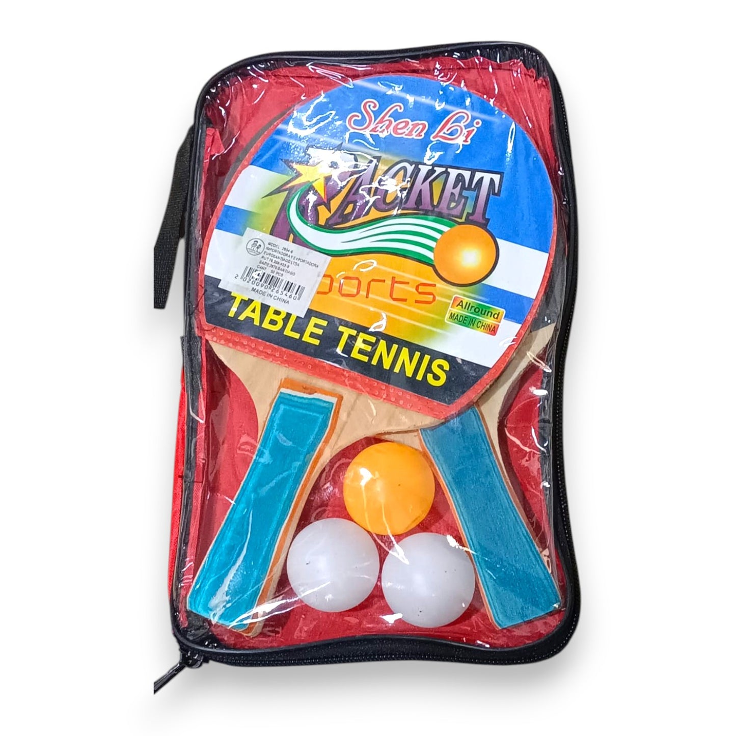 Set de Paletas de Ping Pong con 3 Pelotas y Estuche | Juego Recreativo Completo