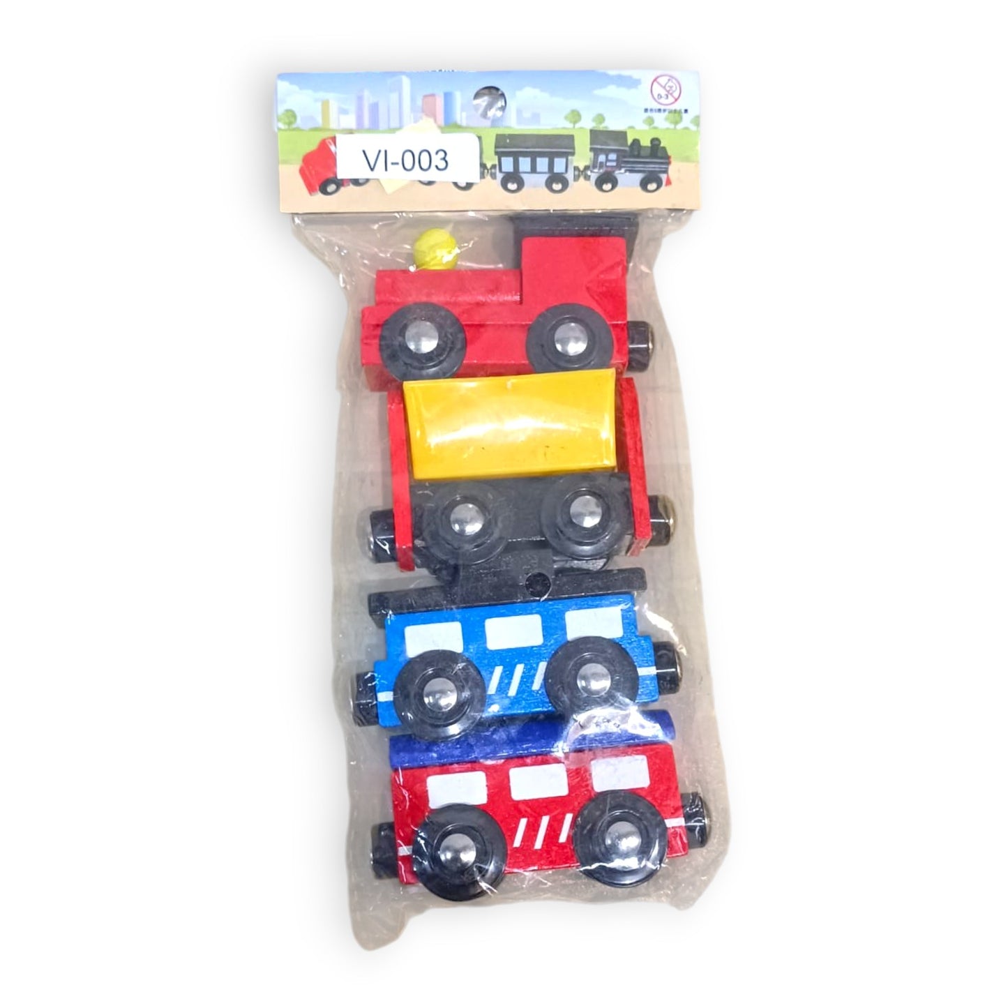 Set de 3 Vehículos de Madera con Imanes | 5 Modelos a Elección