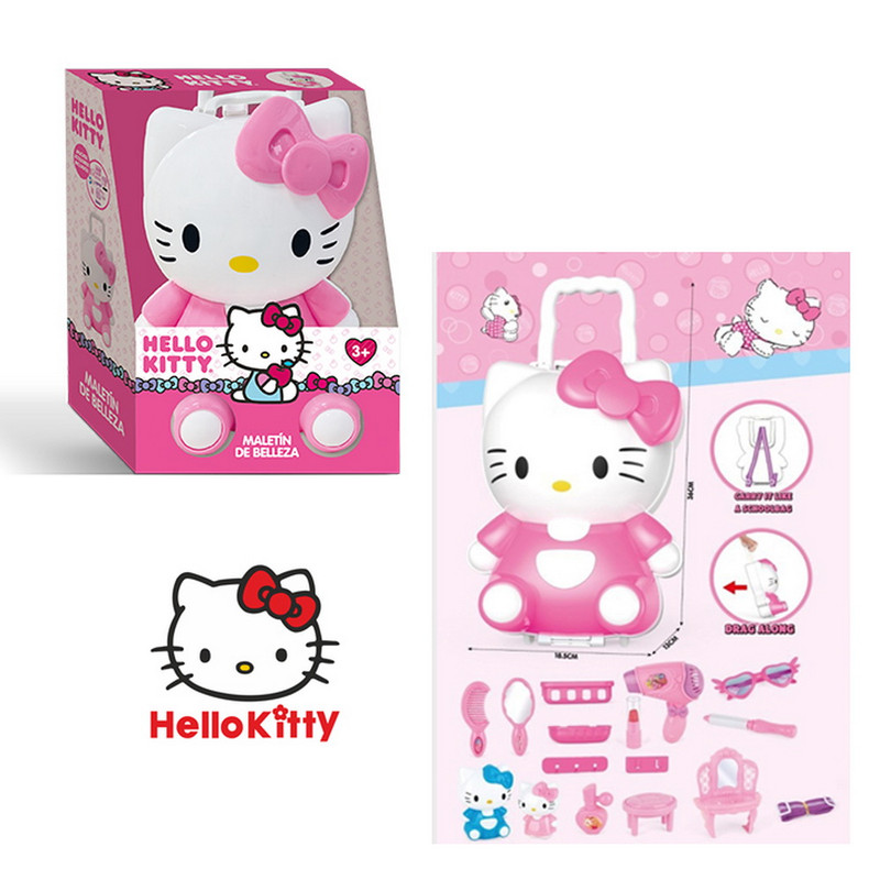 Maletita Mochila Hello Kitty Set Belleza con Accesorios