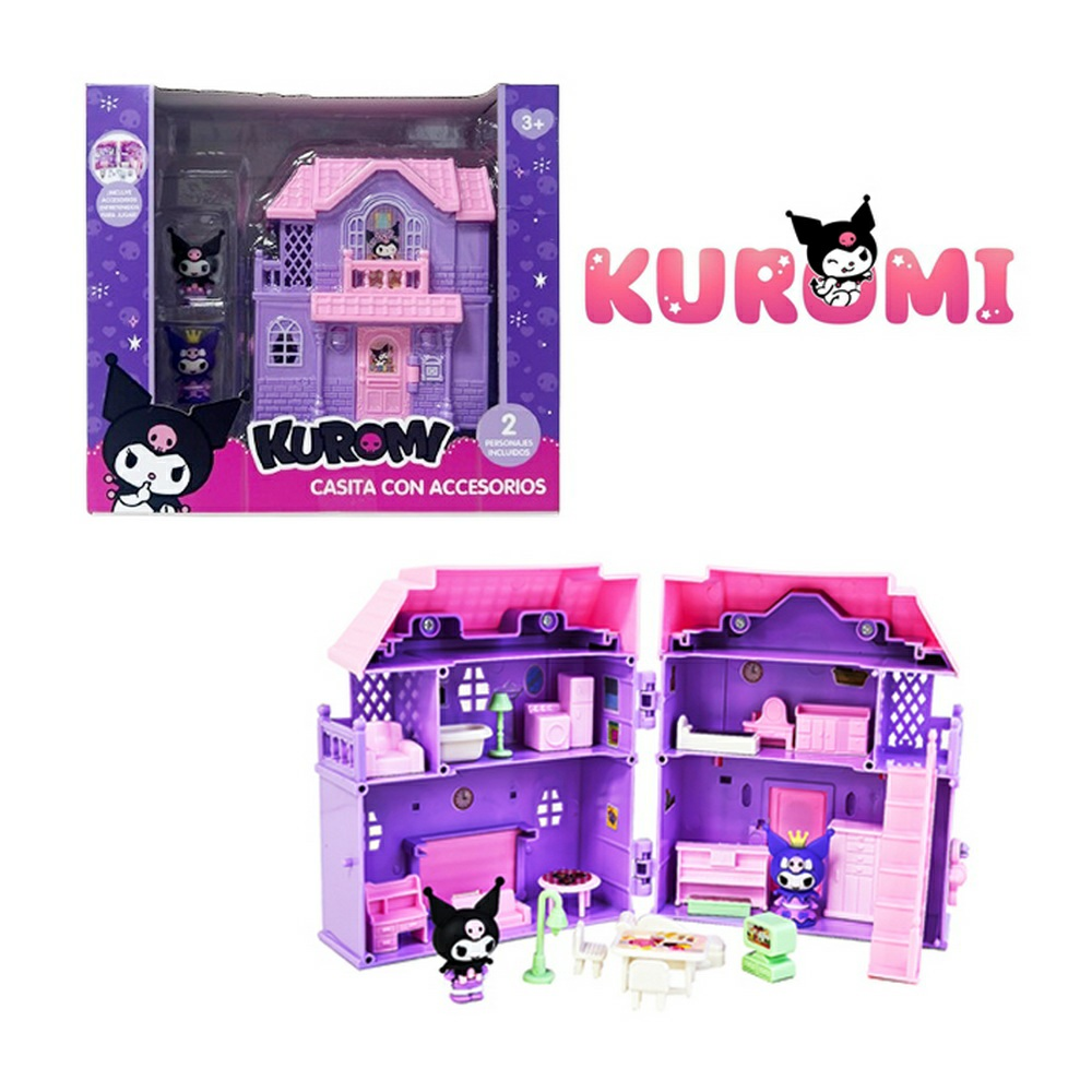 Mini Casita Kuromi con 2 Figuras y Muebles – Juguete Niñas