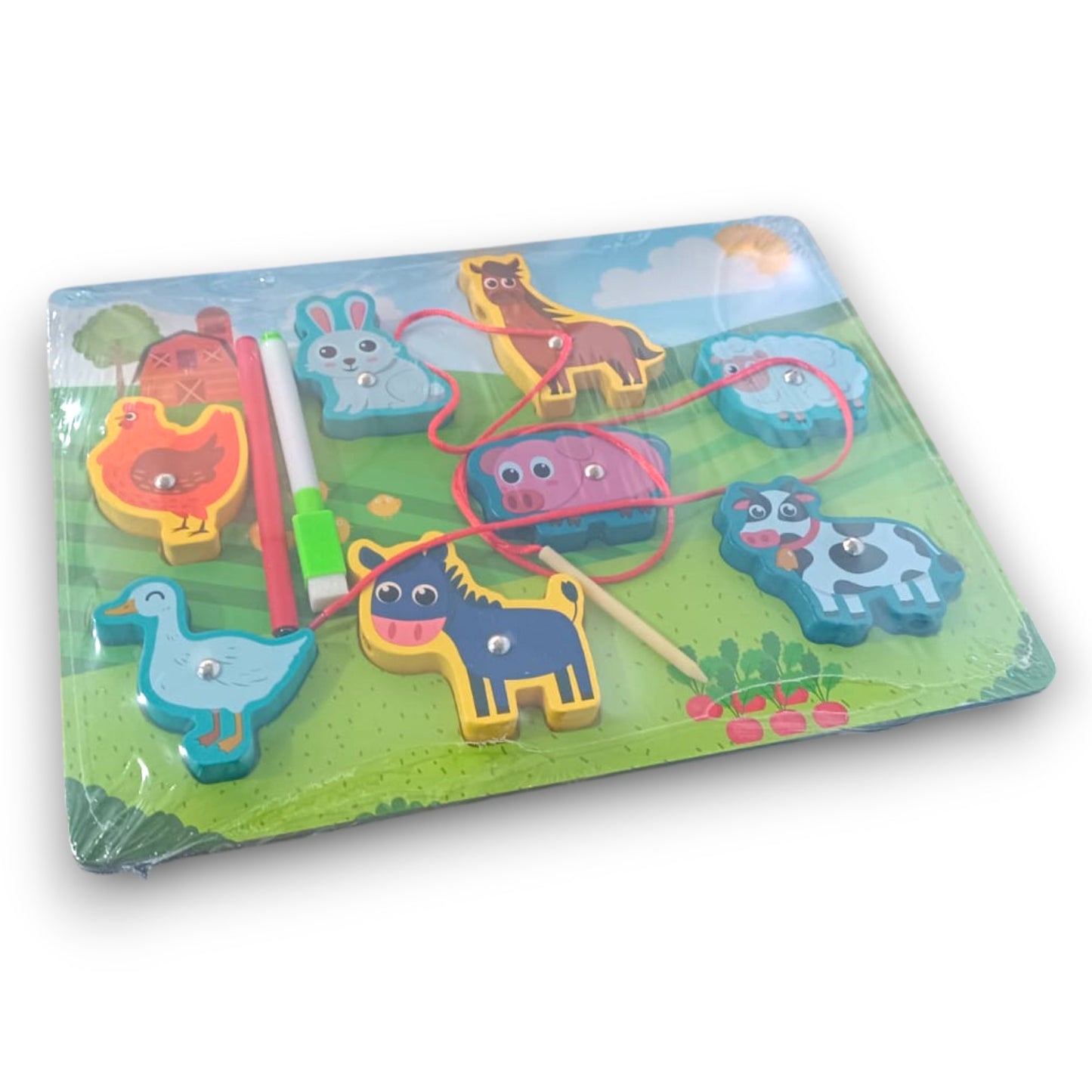 Juego Pesca Magnéticos Puzzle Rompecabeza Granja