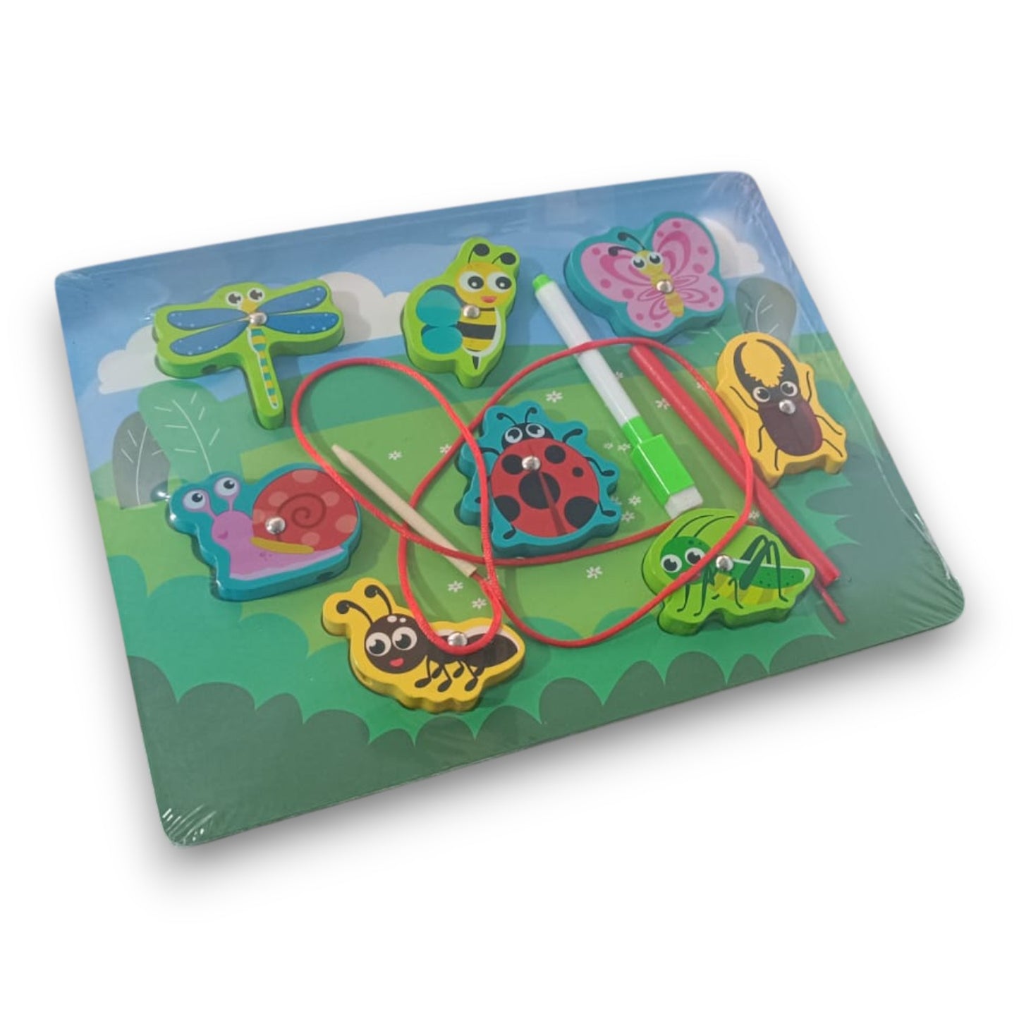 Juego Pesca Magnéticos Puzzle Rompecabeza Insectos