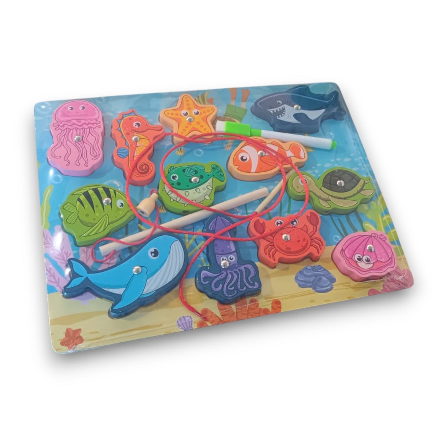 Juego Pesca Magnéticos Puzzle Rompecabeza Marino