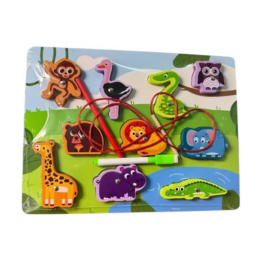 Juego Pesca Magnéticos Puzzle Rompecabeza Animales