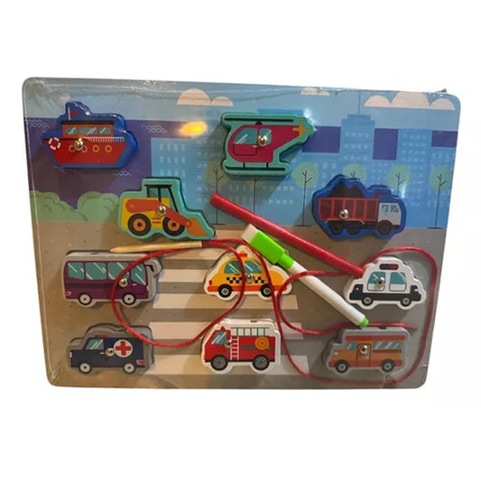 Juego Pesca Magnéticos Puzzle Rompecabezas Didácticos Autos