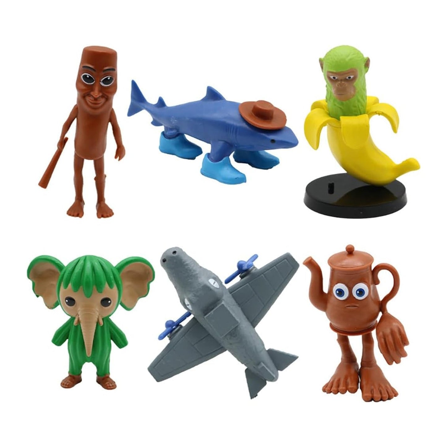 Brainrot Set 6 Figuras Colección Tralalero Tung Sahur