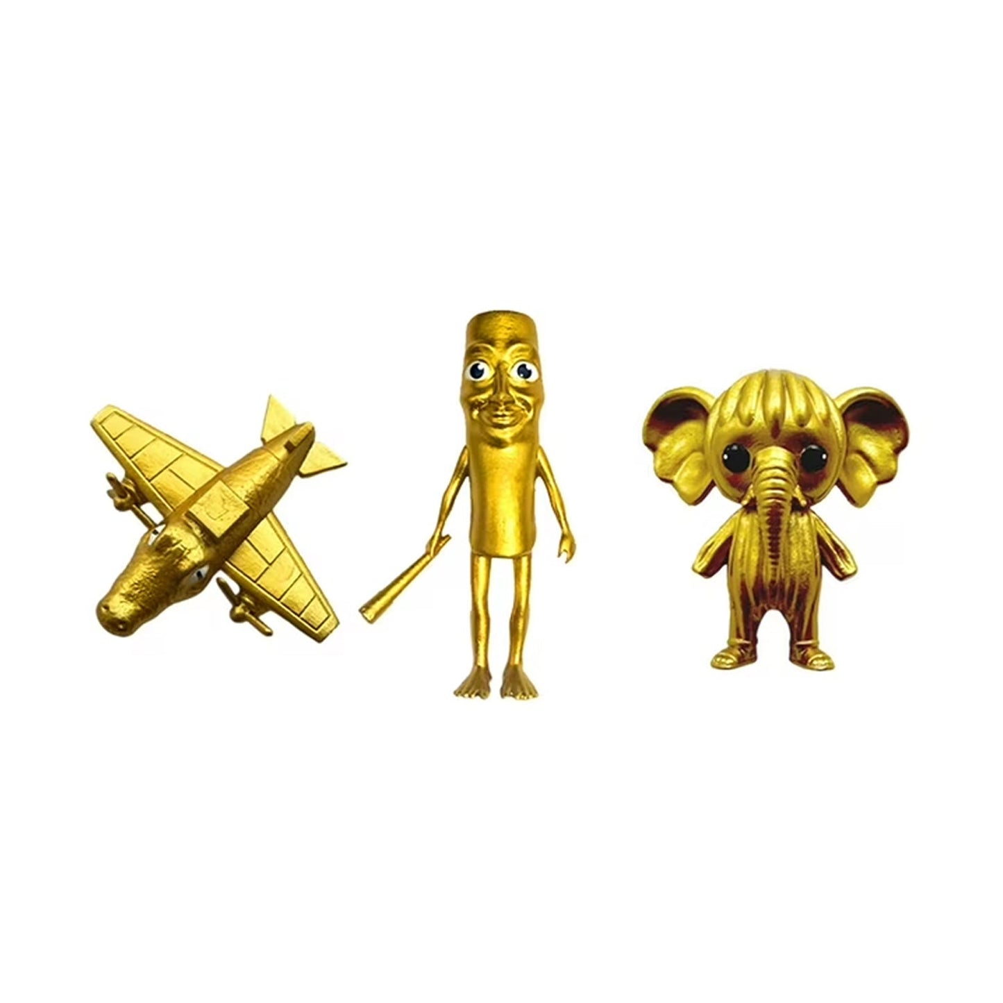 Brainrot Set 6 Figuras Doradas Colección Chimpanzini Bananini