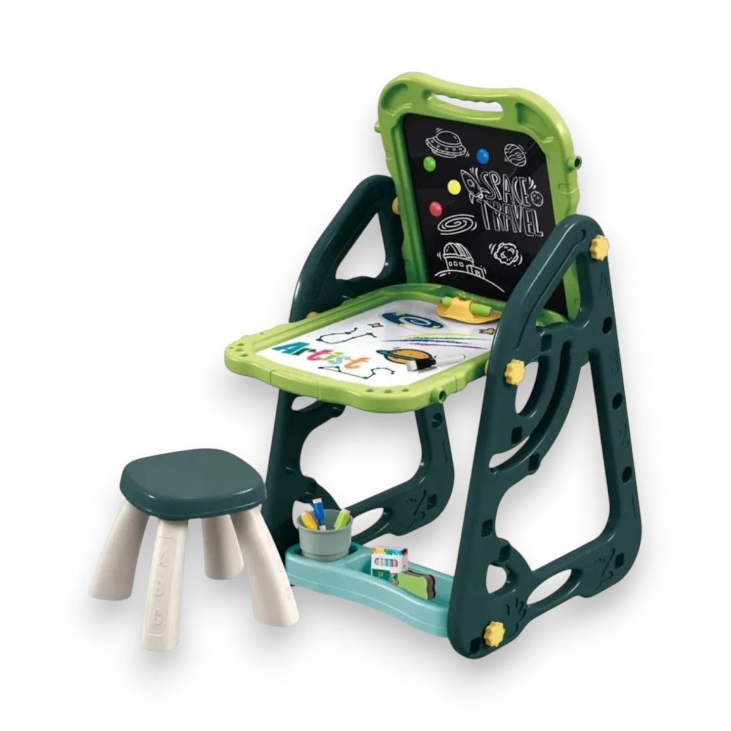 Pizarra De Dibujo Doble Magnético 2 En 1 + Accesorios Niños