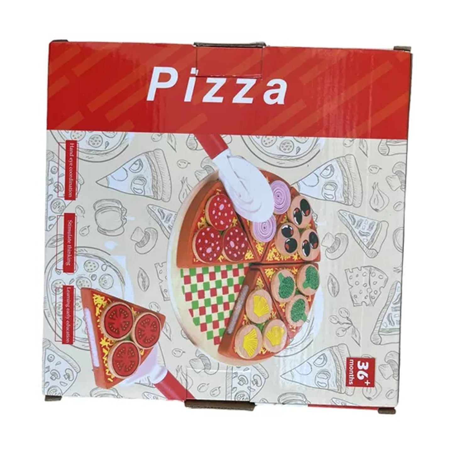 Pizza Juguete Madera Para Cortar