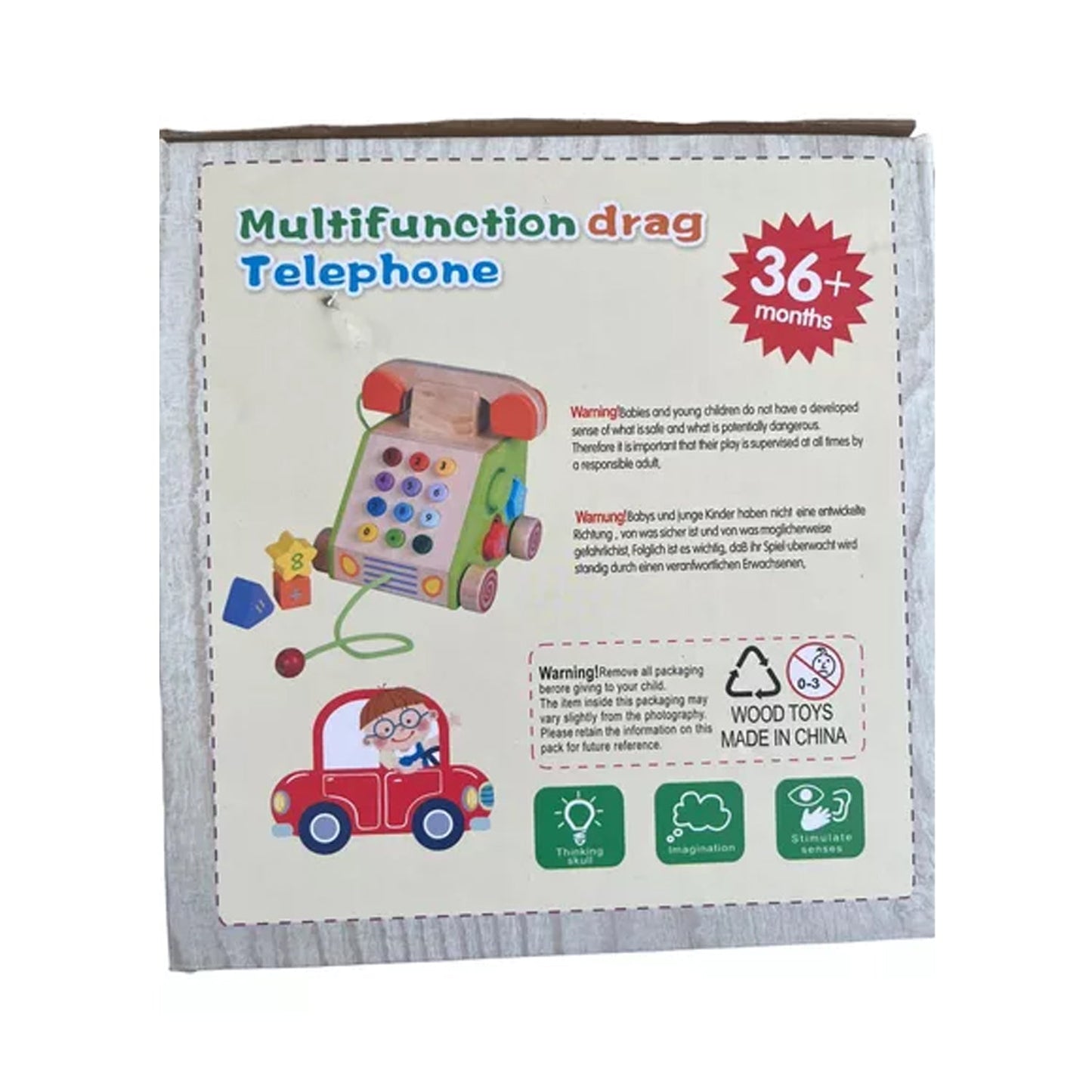 Teléfono De Madera Didáctico