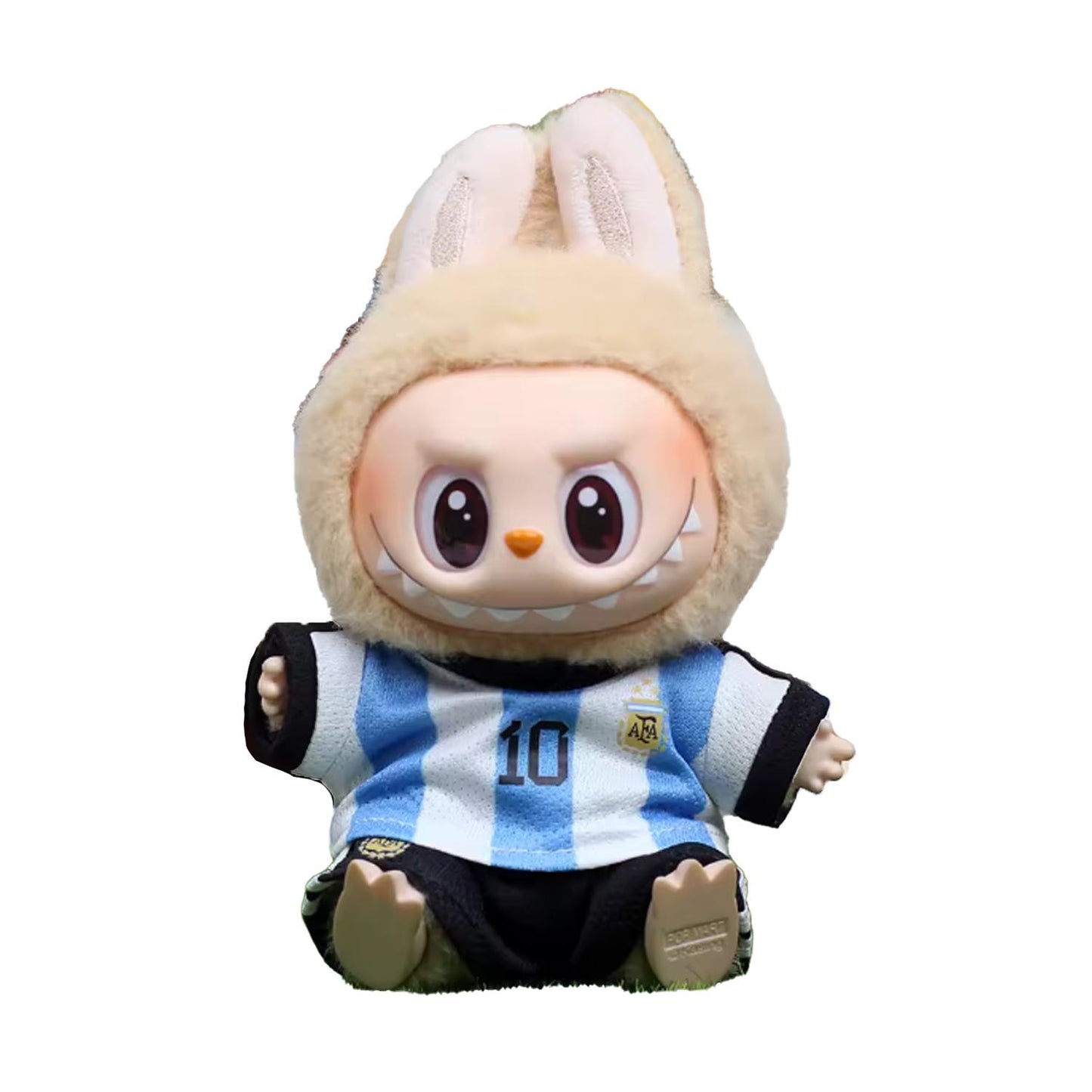 Ropa de muñeco Labubu de 17cm conjunto de serie de fútbol Real madrid/argentina