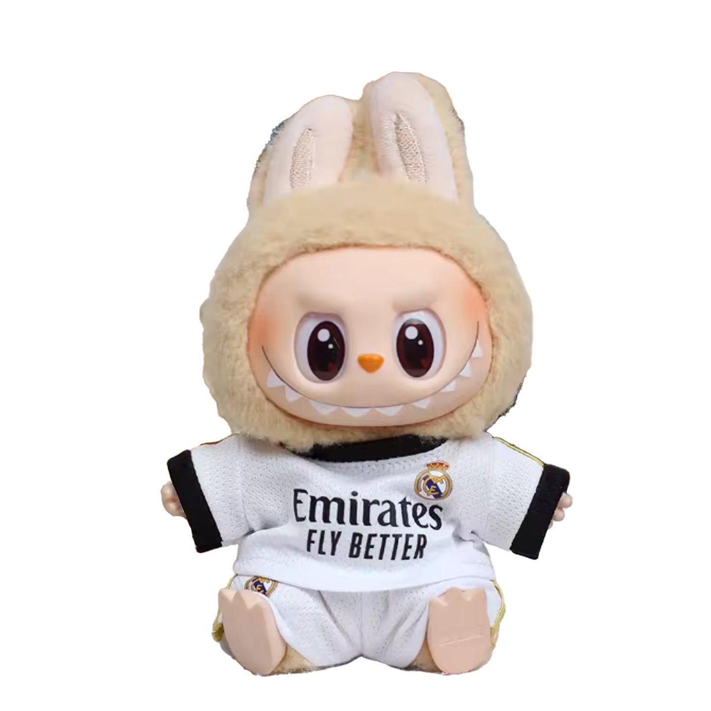Ropa de muñeco Labubu de 17cm conjunto de serie de fútbol Real madrid/argentina