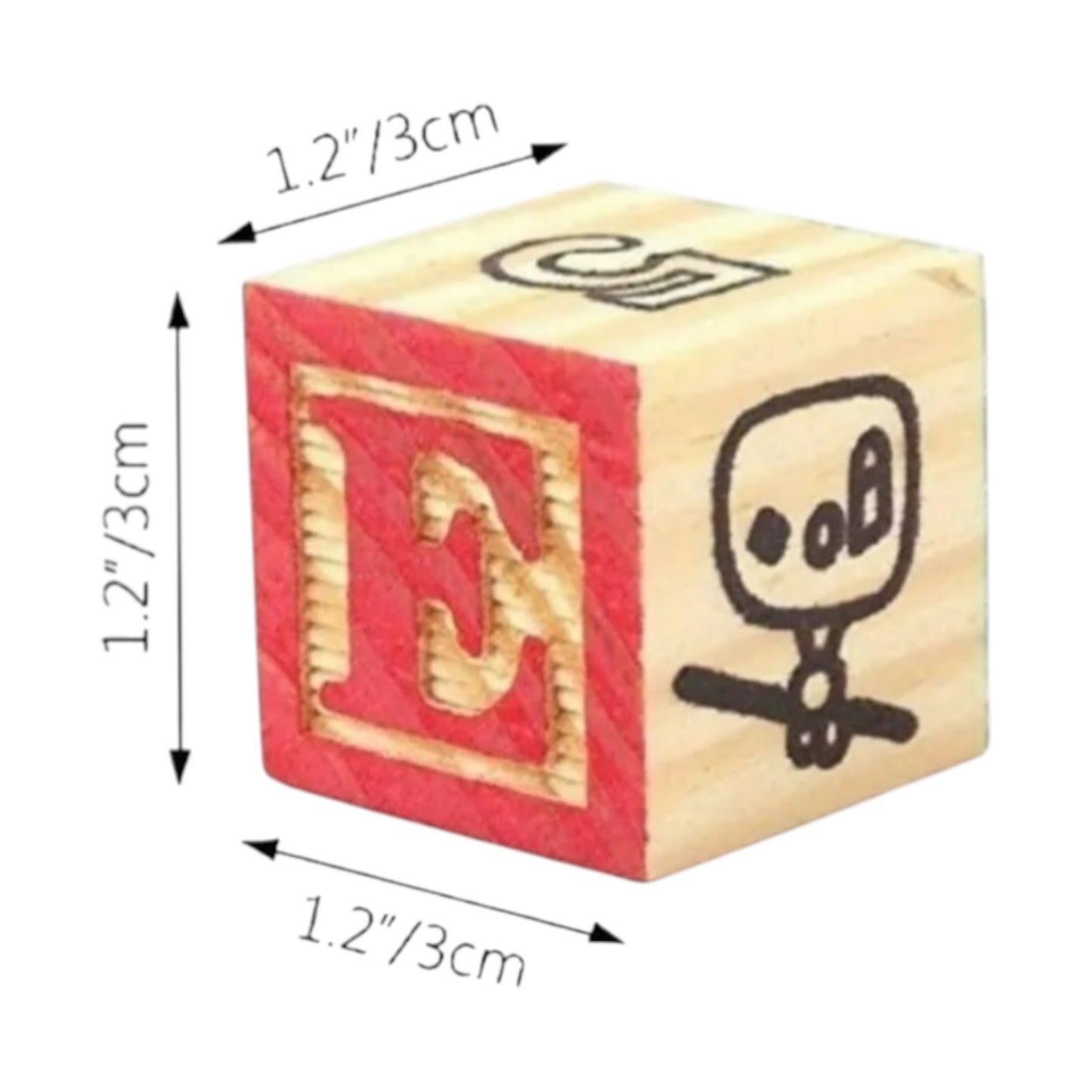 Cubo De Madera Letras Y Números 27 Piezas Didácticos