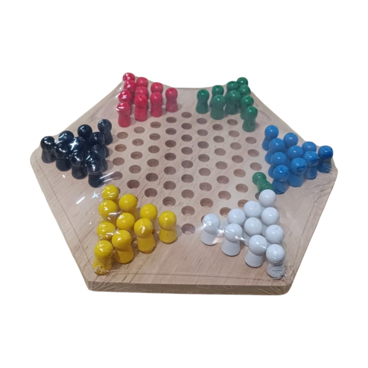 Damas Chinas de Madera | Juego Clásico con 61 Piezas de Colores