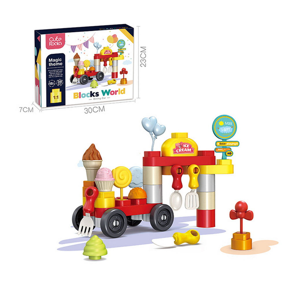 Bloques de Construcción Carrito Heladería 38 Pzas