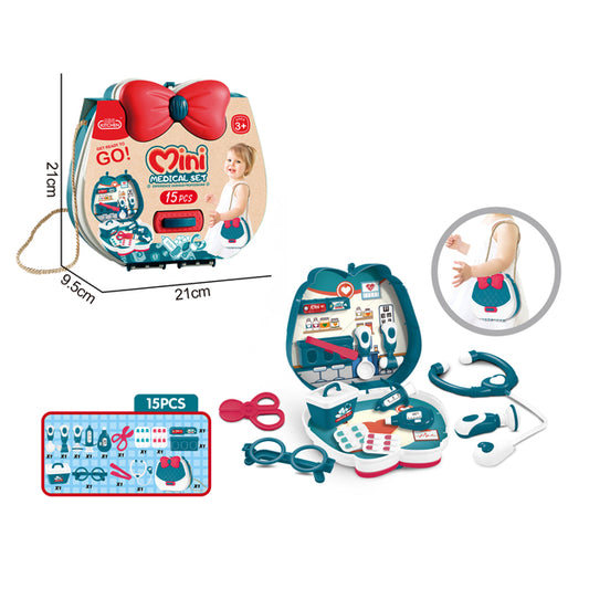 Cartera Doctora Mini Set Médico 15 Piezas Niñas