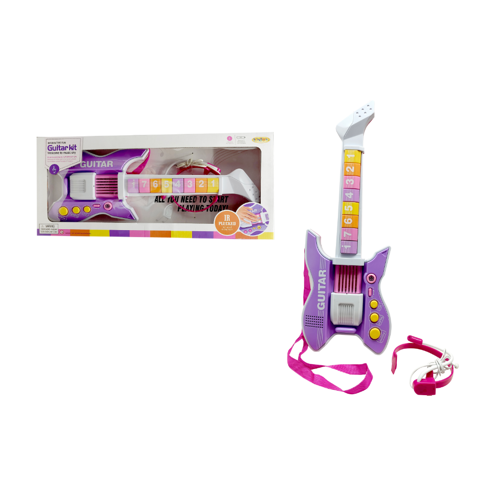 Guitarra Eléctrica Infantil con Sensor IR y Cintillo