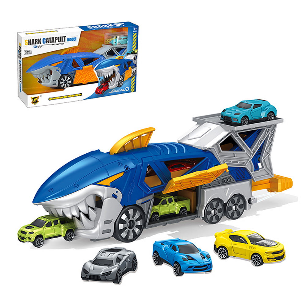 Tiburón Transporta Autos Shark Catapult con 5 Mini Autos