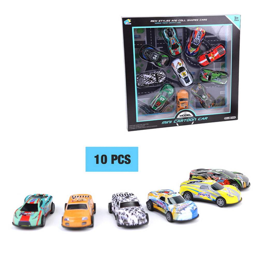 Set 10 Autitos Die-Cast de Colores para Coleccionar