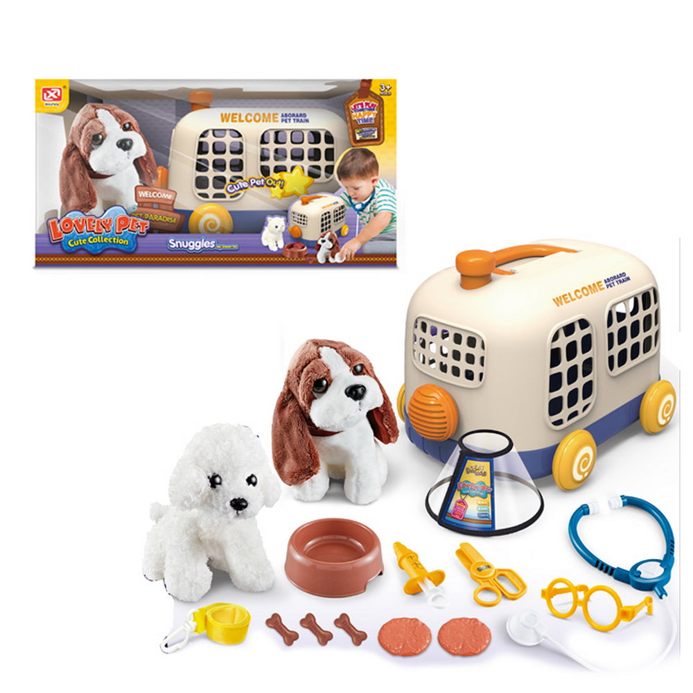 Carrito Transportar Mascota con 2 Perritos y Accesorios