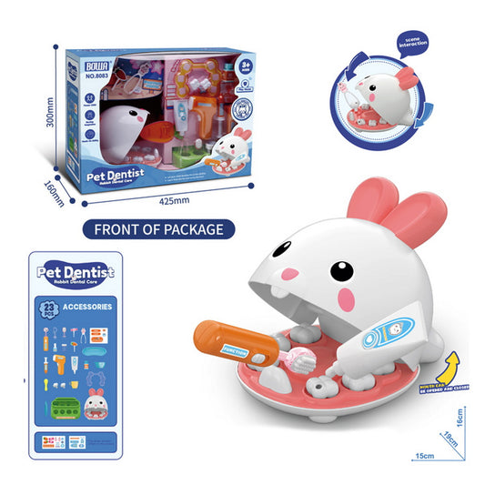 Conejo Dentista Pet Dentist con 23 Accesorios Dentales