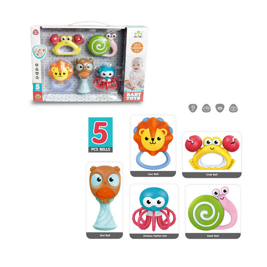 Set Cascabeles Bebé 5 Piezas Animales - Baby Bells