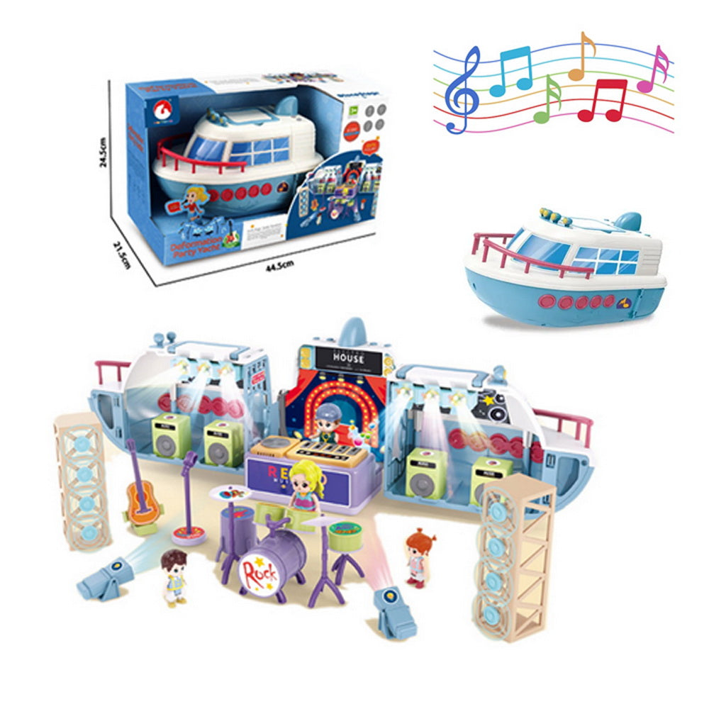 Yate Escenario Musical con Figuras Luces y Sonido Rock