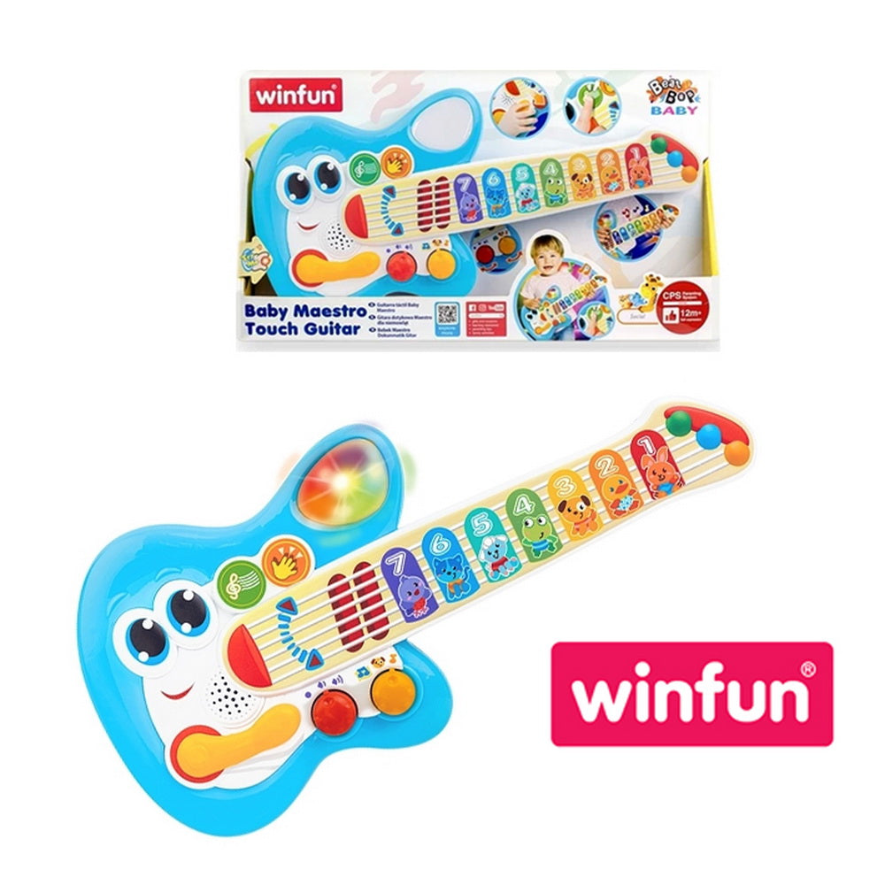Guitarra Baby Touch Winfun Azul con Luces y Sonidos 12m+