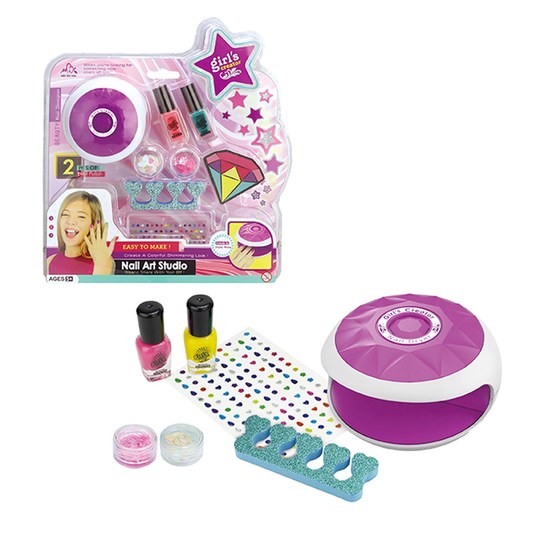 Kit Manicura con Secador 8 Piezas – Juego de Belleza Niñas