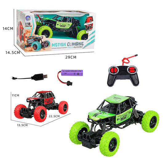 Vehículo Todo Terreno Radio Control 1:18 RC Recargable 6+