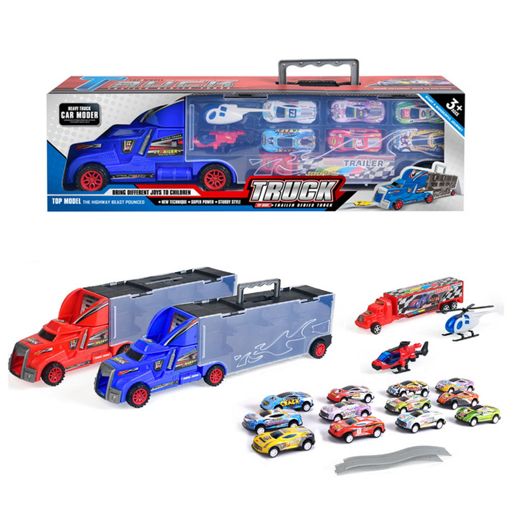Camión Maleta Transporta Autos c/Vehículos Incluidos 3+