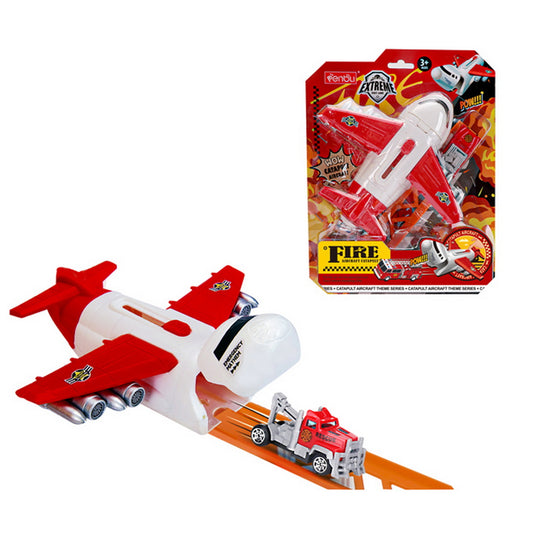 Avión Bombero con Catapulta Lanza Camión - Juego 3+