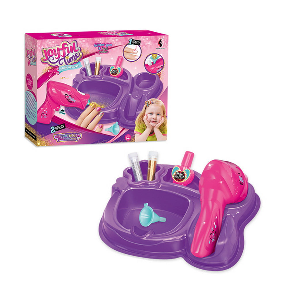 Set Manicura Infantil con Dispensador Glitter Nail Beauty 6+