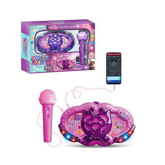 Micrófono Karaoke Singer Star con Luces LED y MP3 - 3+