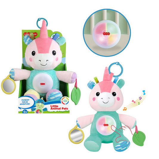 Peluche Interactivo Unicornio con Luces Música y Espejo 0+