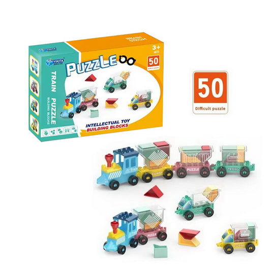 Bloques Magnéticos 50 Pcs Tren Puzzle Construcción 3+