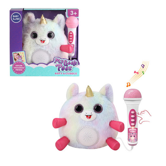 Parlante Unicornio Plush con Micrófono Karaoke Infantil 3+