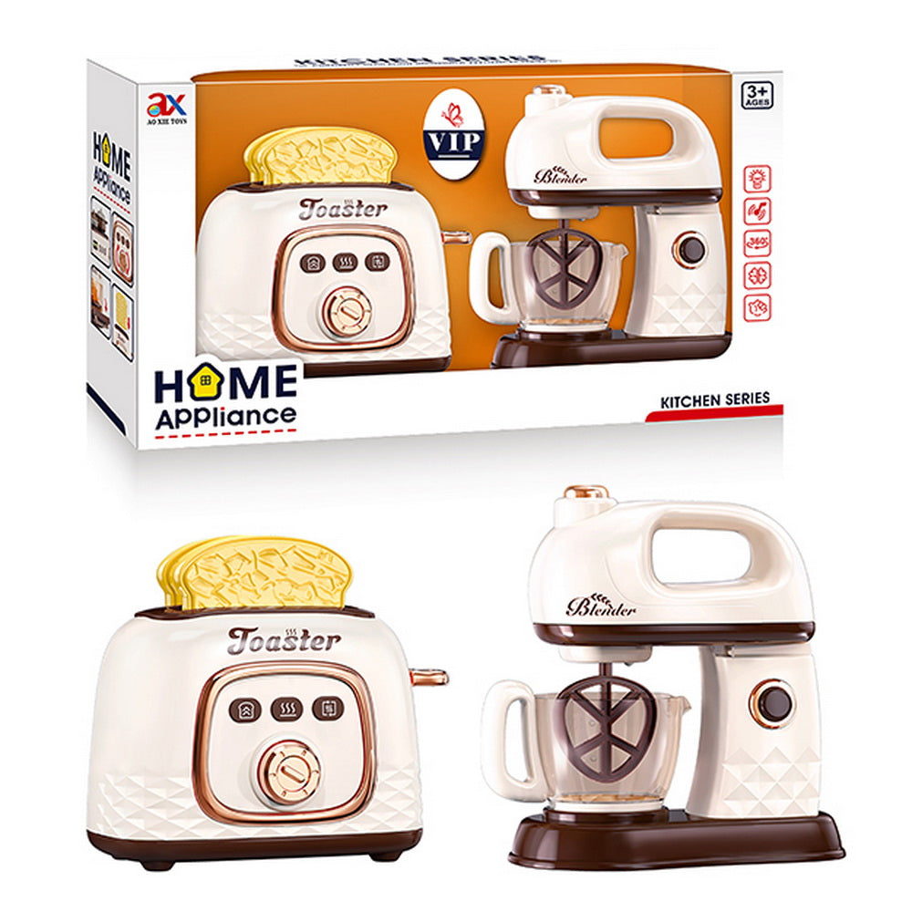 Set Cocina Infantil Tostador y Batidora Pedestal VIP