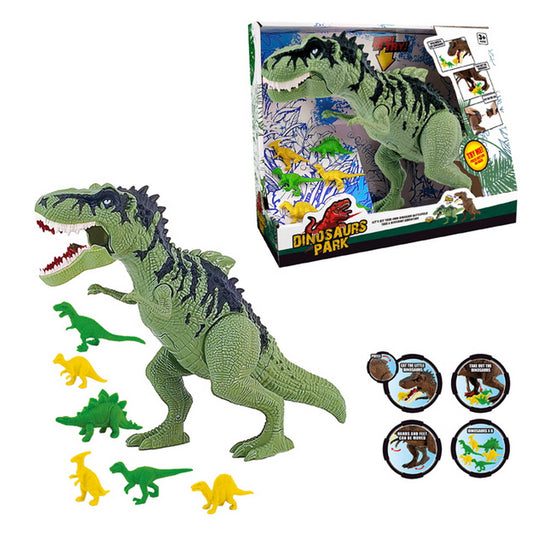 Dinosaurs Park T-Rex Grande Articulado con 6 Mini Dinosaurios